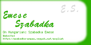 emese szabadka business card